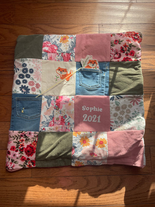 Memory Pillow Cover - Half Patch